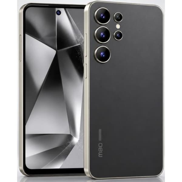 Mbo S24 Ultra+ 4G - 6.82" 128GB 4GB RAM ROM 16MP 6000mAh (with Earphones, Glass Protector, Cover) - Black